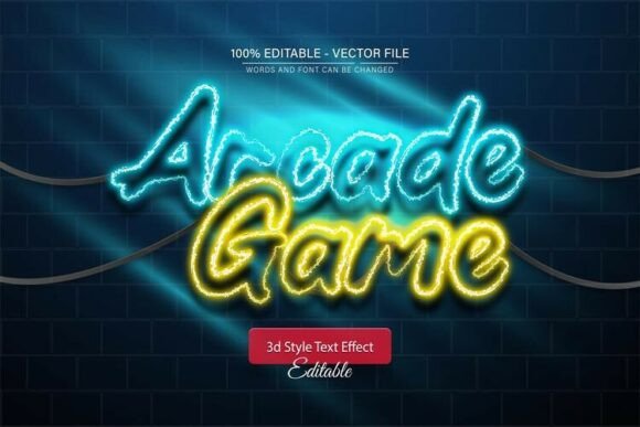 Bring Retro Arcade Vibes to Your Projects with 3D Neon Text