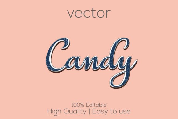 Candy Editable Vector Text Effect: A Sweet Design Solution