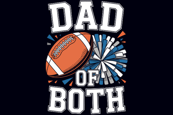 Game Day Glory: Styling the 'Dad of Both' Design Asset