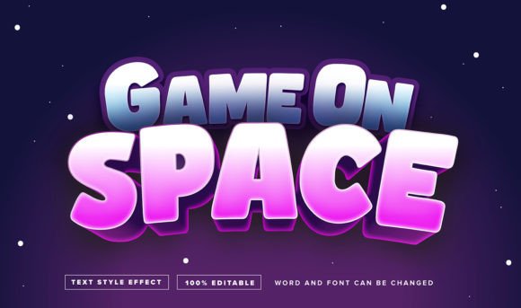 Game on Space Text Effect: Editable Typography for Impactful Design