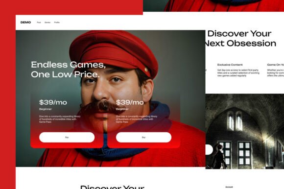 Game Service - Landing Page: Your UI Kit for a Winning Launch
