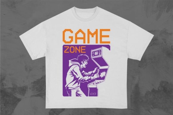 Game Zone Gaming T-shirt Design: A Ready-to-Print Asset