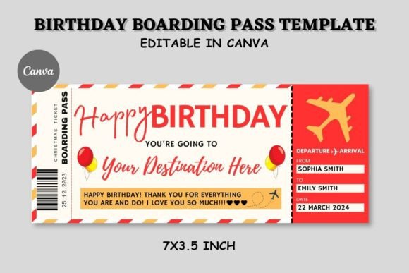 Soar Beyond the Ordinary: A Boarding Pass Template for Milestone Birthdays